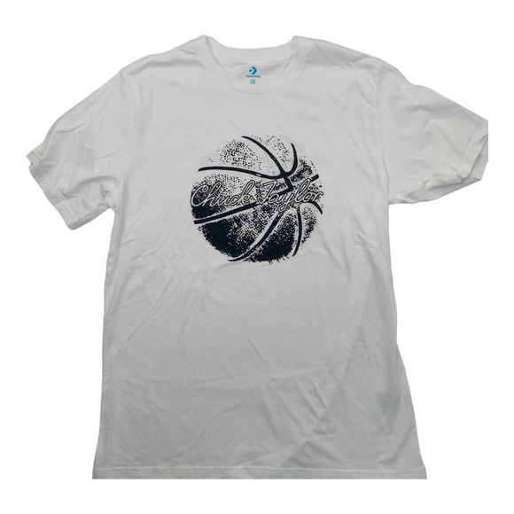 Converse Chuck Taylor White‎ Basketball T-shirt Sz M - Picture 1 of 5
